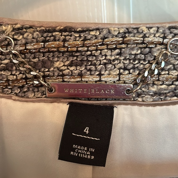 White House Black Market Tweed Fringe Crop Jacket - Picture 6 of 8